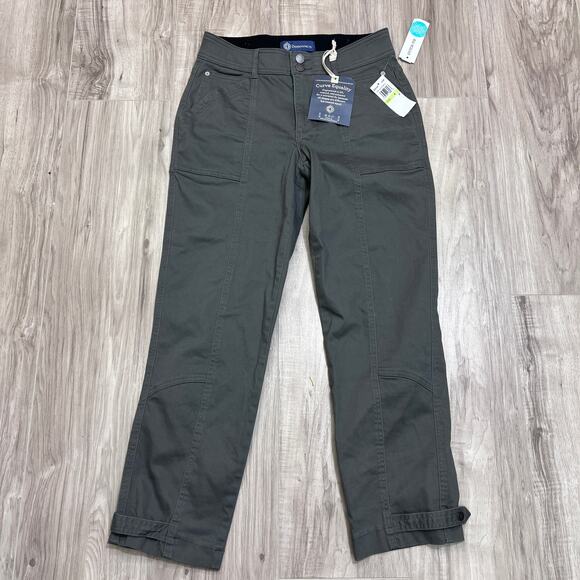 Democracy AbSolution Tapered High Waist with Snap Hem Gray Pants Size 4 - Picture 3 of 10